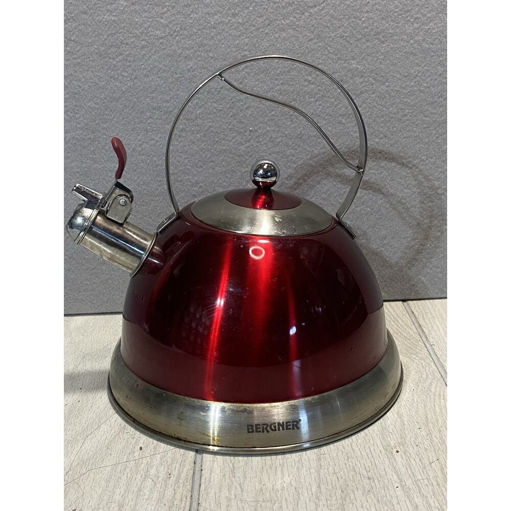 Bergner Red Metal Tea Kettle